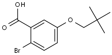 2-Bromo-5-(2,2-dimethylpropoxy)benzoic acid Structure