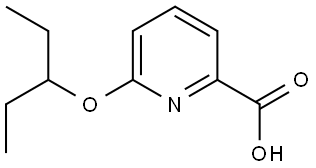 6-(1-Ethylpropoxy)-2-pyridinecarboxylic acid Structure