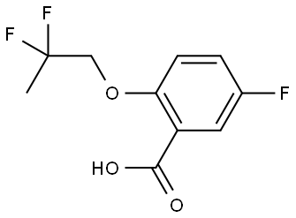 2-(2,2-difluoropropoxy)-5-fluorobenzoic acid Structure