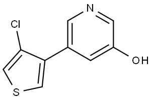 5-(4-Chloro-3-thienyl)-3-pyridinol 구조식 이미지