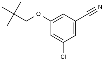 3-Chloro-5-(2,2-dimethylpropoxy)benzonitrile Structure