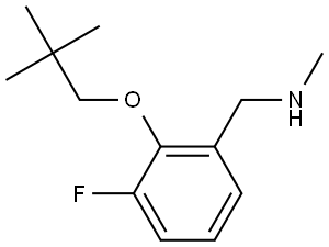 2-(2,2-Dimethylpropoxy)-3-fluoro-N-methylbenzenemethanamine Structure