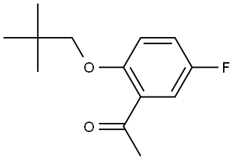 1-[2-(2,2-Dimethylpropoxy)-5-fluorophenyl]ethanone Structure