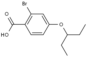 2-Bromo-4-(1-ethylpropoxy)benzoic acid Structure