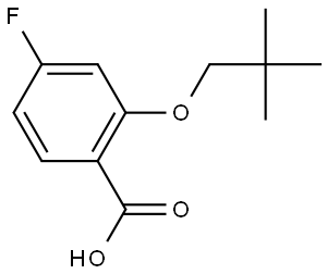 2-(2,2-Dimethylpropoxy)-4-fluorobenzoic acid Structure