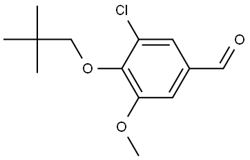 3-Chloro-4-(2,2-dimethylpropoxy)-5-methoxybenzaldehyde Structure