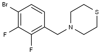 4-[(4-Bromo-2,3-difluorophenyl)methyl]thiomorpholine Structure