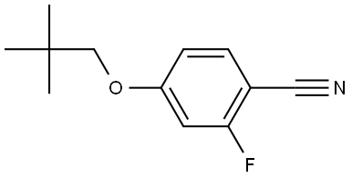 4-(2,2-Dimethylpropoxy)-2-fluorobenzonitrile Structure