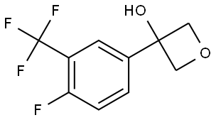 3-(4-fluoro-3-(trifluoromethyl)phenyl)oxetan-3-ol Structure