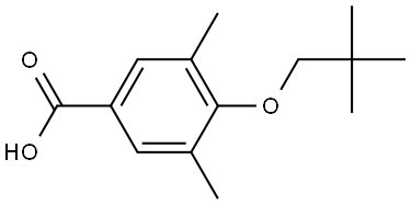 4-(2,2-Dimethylpropoxy)-3,5-dimethylbenzoic acid Structure