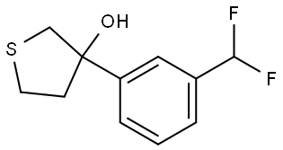 3-[3-(Difluoromethyl)phenyl]tetrahydrothiophene-3-ol Structure