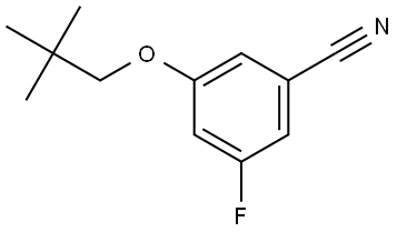 3-(2,2-Dimethylpropoxy)-5-fluorobenzonitrile Structure