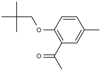 1-[2-(2,2-Dimethylpropoxy)-5-methylphenyl]ethanone Structure