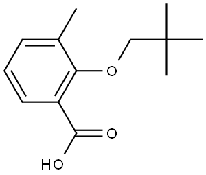 2-(2,2-Dimethylpropoxy)-3-methylbenzoic acid Structure