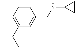 N-Cyclopropyl-3-ethyl-4-methylbenzenemethanamine Structure