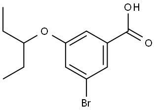 3-Bromo-5-(1-ethylpropoxy)benzoic acid Structure