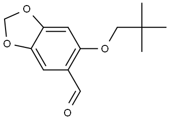 6-(2,2-Dimethylpropoxy)-1,3-benzodioxole-5-carboxaldehyde Structure