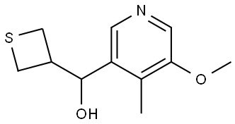 5-Methoxy-4-methyl-α-3-thietanyl-3-pyridinemethanol Structure