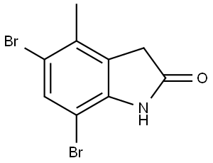 5,7-dibromo-4-methylindolin-2-one Structure