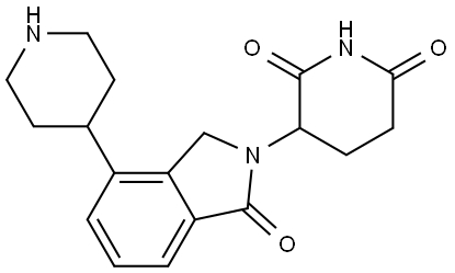 3-(1-oxo-4-(piperidin-4-yl)isoindolin-2-yl)piperidine-2,6-dione Structure