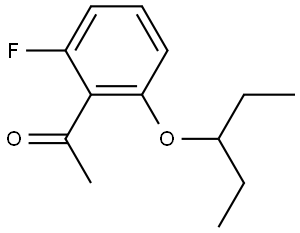 1-[2-(1-Ethylpropoxy)-6-fluorophenyl]ethanone Structure