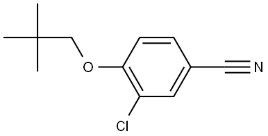 3-Chloro-4-(2,2-dimethylpropoxy)benzonitrile Structure