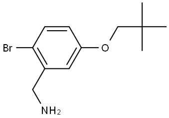 2-Bromo-5-(2,2-dimethylpropoxy)benzenemethanamine Structure