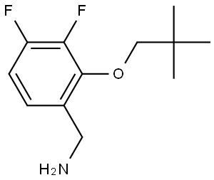 2-(2,2-Dimethylpropoxy)-3,4-difluorobenzenemethanamine Structure