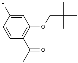 1-[2-(2,2-Dimethylpropoxy)-4-fluorophenyl]ethanone Structure