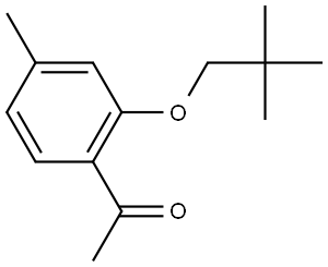 1-[2-(2,2-Dimethylpropoxy)-4-methylphenyl]ethanone Structure