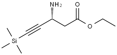 4-Pentynoic acid, 3-amino-5-(trimethylsilyl)-, ethyl ester, (3R)- Structure