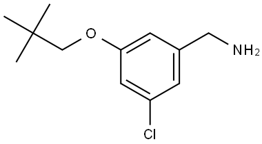 3-Chloro-5-(2,2-dimethylpropoxy)benzenemethanamine Structure