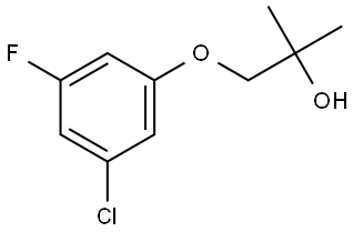 1-(3-Chloro-5-fluorophenoxy)-2-methyl-2-propanol Structure