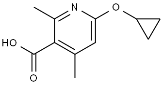 6-(Cyclopropyloxy)-2,4-dimethyl-3-pyridinecarboxylic acid Structure