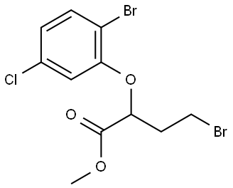 Methyl 4-bromo-2-(2-bromo-5-chlorophenoxy)butanoate Structure