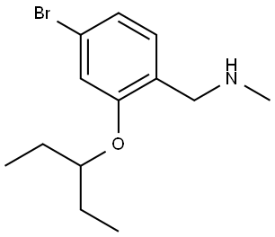 4-Bromo-2-(1-ethylpropoxy)-N-methylbenzenemethanamine Structure