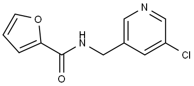 2-Furancarboxamide, N-[(5-chloro-3-pyridinyl)methyl]- Structure