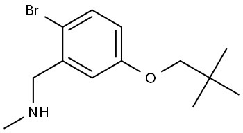 2-Bromo-5-(2,2-dimethylpropoxy)-N-methylbenzenemethanamine Structure