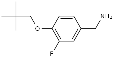 4-(2,2-Dimethylpropoxy)-3-fluorobenzenemethanamine Structure