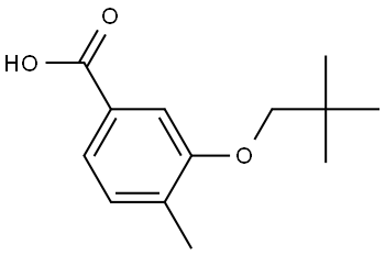 3-(2,2-Dimethylpropoxy)-4-methylbenzoic acid Structure