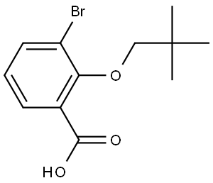 3-Bromo-2-(2,2-dimethylpropoxy)benzoic acid Structure