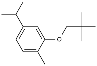 2-(2,2-Dimethylpropoxy)-1-methyl-4-(1-methylethyl)benzene Structure