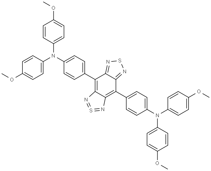 Benzenamine, 4,4′-(2λ4δ2-benzo[1,2-c:4,5-c′]bis[1,2,5]thiadiazole-4,8-diyl)bis[N,N-bis(4-methoxyphenyl)- Structure