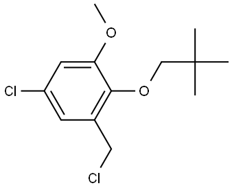 5-Chloro-1-(chloromethyl)-2-(2,2-dimethylpropoxy)-3-methoxybenzene Structure