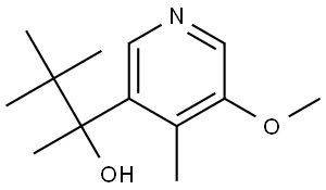 α-(1,1-Dimethylethyl)-5-methoxy-α,4-dimethyl-3-pyridinemethanol Structure