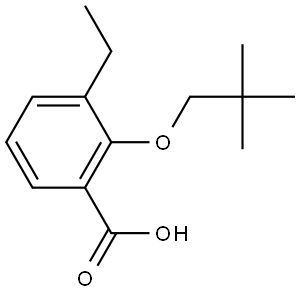 2-(2,2-Dimethylpropoxy)-3-ethylbenzoic acid Structure