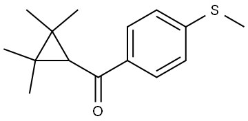 4-(Methylthio)phenyl](2,2,3,3-tetramethylcyclopropyl)methanone Structure