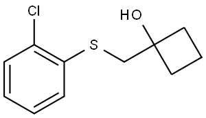 1-(((2-chlorophenyl)thio)methyl)cyclobutanol Structure