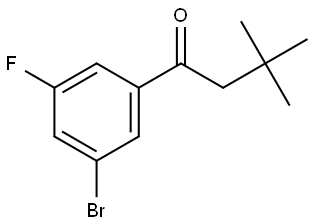 1-(3-Bromo-5-fluorophenyl)-3,3-dimethyl-1-butanone Structure