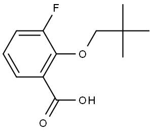 2-(2,2-Dimethylpropoxy)-3-fluorobenzoic acid Structure